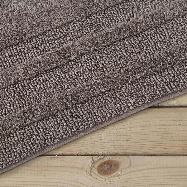 imageEddie Bauer  Bathroom Rug Runner Soft Tufted Cotton Bathroom Decor Super Absorbent amp Quick Dry Logan Light Grey 60 x 22Medium Brown Runner