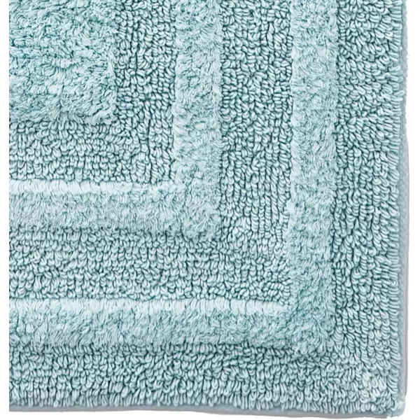 imageEddie Bauer  Bathroom Rug Runner Soft Tufted Cotton Bathroom Decor Super Absorbent amp Quick Dry Logan Light Grey 60 x 22Turquoise Runner