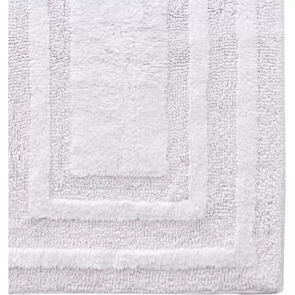 imageEddie Bauer  Bathroom Rug Runner Soft Tufted Cotton Bathroom Decor Super Absorbent amp Quick Dry Logan Light Grey 60 x 22White Runner