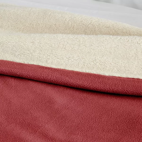 imageEddie Bauer  Full Heated Blanket Soft Fleece Electric Blanket with Sherpa Reverse Warm Bedding with LowVoltage Technology Grey FullRedwood