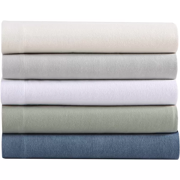 imageEddie Bauer  Full Sheets Cotton Flannel Bedding Set Brushed for Extra Softness Cozy Home Decor Ivory FullBlue