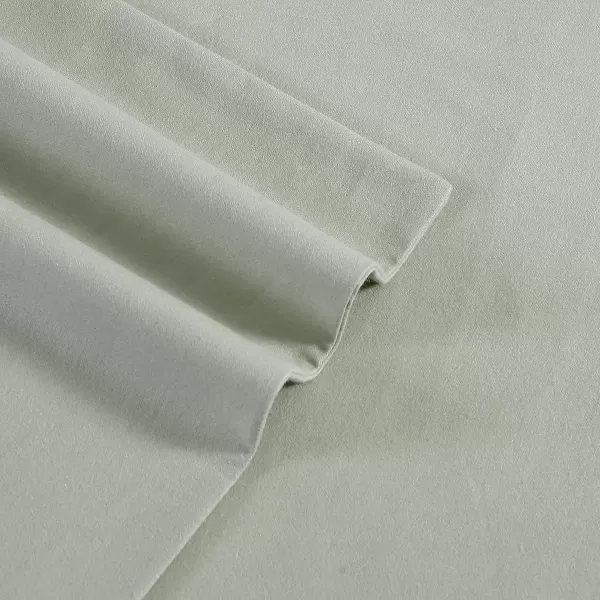 imageEddie Bauer  Full Sheets Cotton Flannel Bedding Set Brushed for Extra Softness Cozy Home Decor Ivory FullGreen