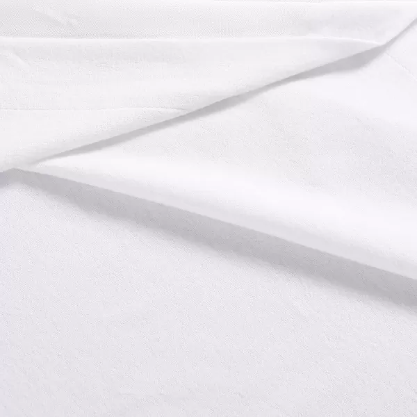 imageEddie Bauer  Full Sheets Cotton Flannel Bedding Set Brushed for Extra Softness Cozy Home Decor Ivory FullWhite