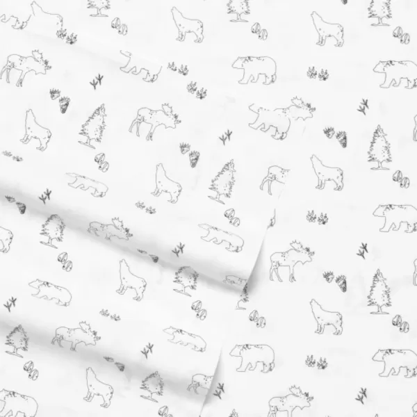 imageEddie Bauer  Full Sheets Cotton Percale Bedding Set Crisp amp Cool Home Decor Eddies Oar Blue FullFull Animal Tracks WhiteBlack