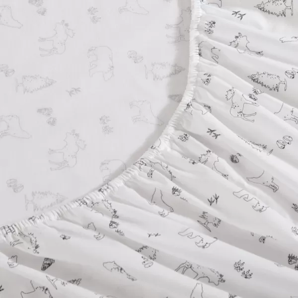 imageEddie Bauer  Full Sheets Cotton Percale Bedding Set Crisp amp Cool Home Decor Eddies Oar Blue FullFull Animal Tracks WhiteBlack