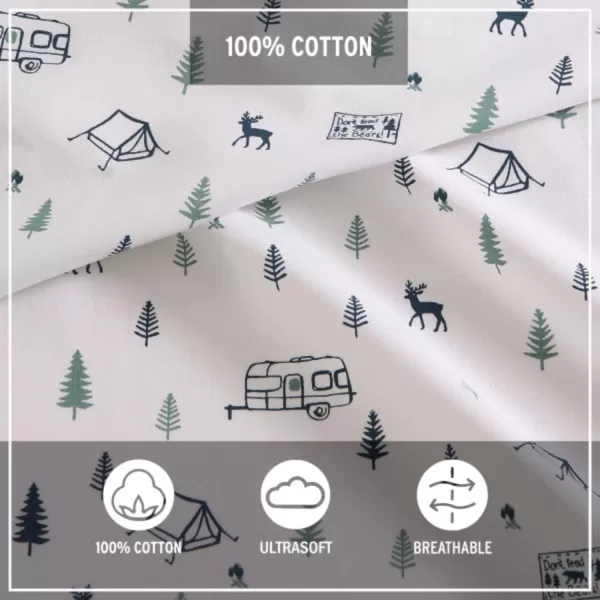 imageEddie Bauer  Full Sheets Cotton Percale Bedding Set Crisp amp Cool Home Decor Eddies Oar Blue FullFull Campout WhiteNavy