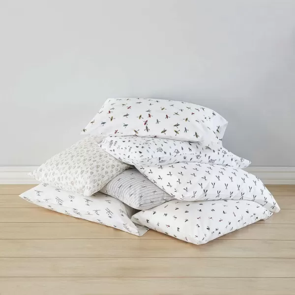 imageEddie Bauer  Full Sheets Cotton Percale Bedding Set Crisp amp Cool Home Decor Eddies Oar Blue FullFull Campout WhiteNavy