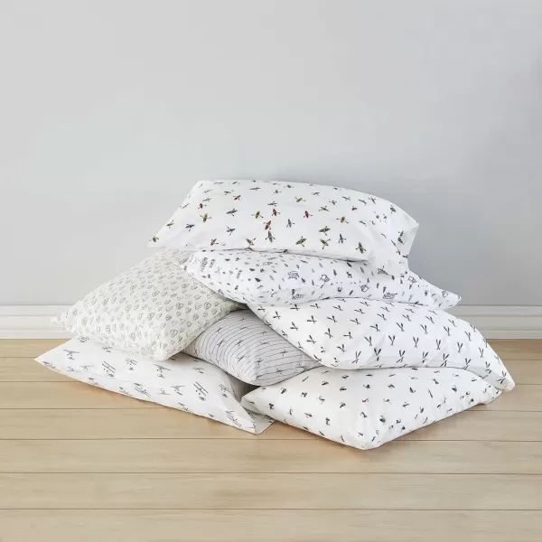 imageEddie Bauer  Full Sheets Cotton Percale Bedding Set Crisp amp Cool Home Decor Eddies Oar Blue FullFull Labrador Fields WhiteBlackRed