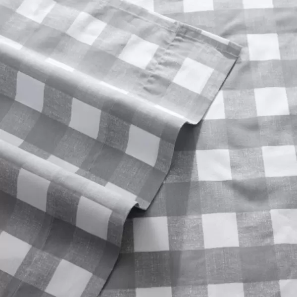 imageEddie Bauer  Full Sheets Cotton Percale Bedding Set Crisp amp Cool Home Decor Eddies Oar Blue FullFull Lakehouse Plaid GreyWhite