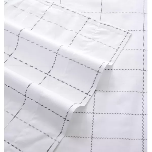 imageEddie Bauer  Full Sheets Cotton Percale Bedding Set Crisp amp Cool Home Decor Eddies Oar Blue FullFull Northern Plaid WhiteGrey