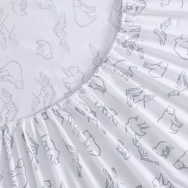 imageEddie Bauer  Full Sheets Cotton Percale Bedding Set Crisp amp Cool Home Decor Eddies Oar Blue FullFull Smokey Bear Camp WhiteGrey