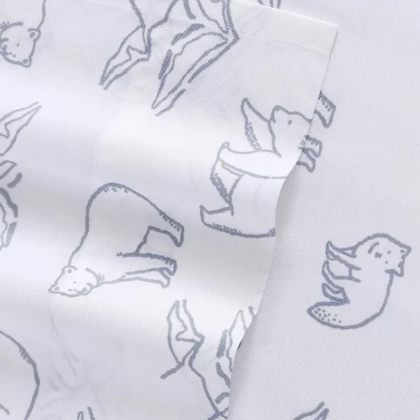 imageEddie Bauer  Full Sheets Cotton Percale Bedding Set Crisp amp Cool Home Decor Eddies Oar Blue FullFull Smokey Bear Camp WhiteGrey