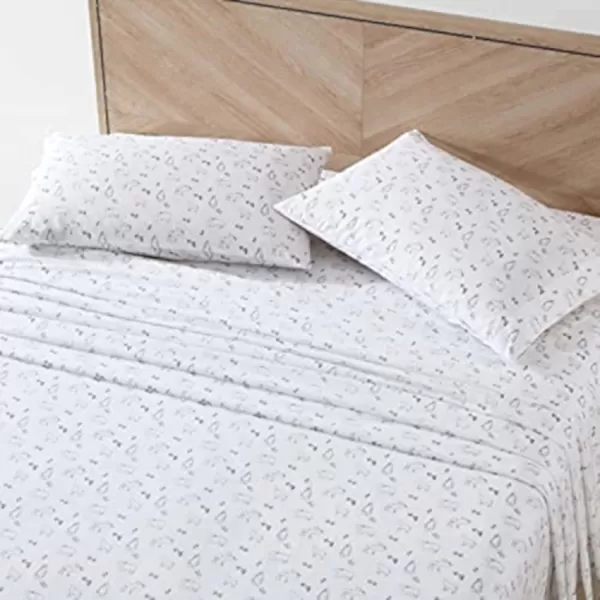 imageEddie Bauer  Full Sheets Cotton Percale Bedding Set Crisp amp Cool Home Decor Eddies Oar Blue FullKing Animal Tracks WhiteBlack