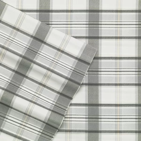 imageEddie Bauer  Full Sheets Cotton Percale Bedding Set Crisp amp Cool Home Decor Eddies Oar Blue FullKing Chinook GreyIvoryDark Grey