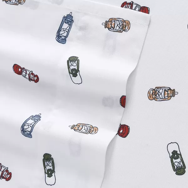 imageEddie Bauer  Full Sheets Cotton Percale Bedding Set Crisp amp Cool Home Decor Eddies Oar Blue FullKing Explore Lantern WhiteBlueGreen