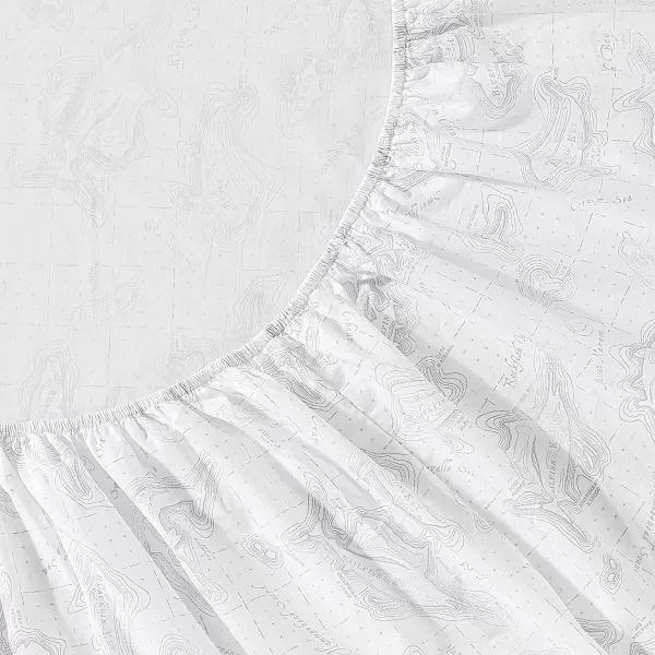 imageEddie Bauer  Full Sheets Cotton Percale Bedding Set Crisp amp Cool Home Decor Eddies Oar Blue FullQueen Fish Atol WhiteGrey