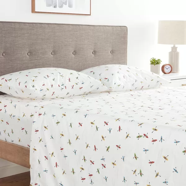 imageEddie Bauer  Full Sheets Cotton Percale Bedding Set Crisp amp Cool Home Decor Eddies Oar Blue FullQueen Kayaks WhiteBlueRed