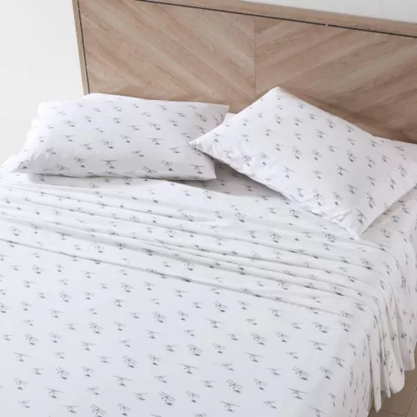 imageEddie Bauer  Full Sheets Cotton Percale Bedding Set Crisp amp Cool Home Decor Eddies Oar Blue FullQueen Sea Planes WhiteRedBlue