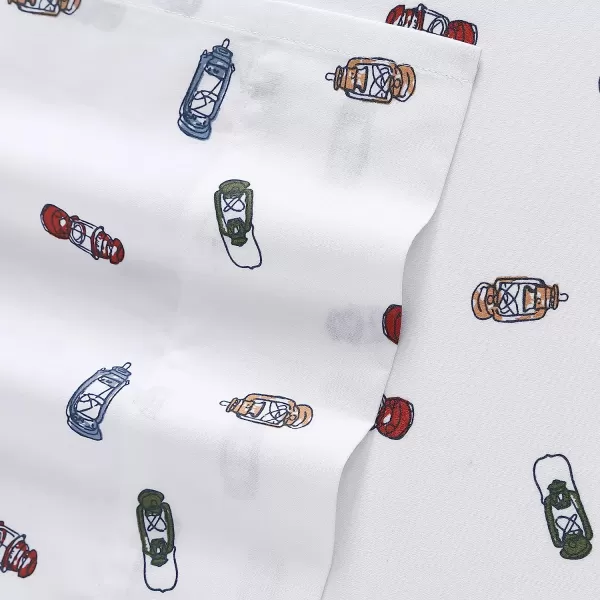 imageEddie Bauer  Full Sheets Cotton Percale Bedding Set Crisp amp Cool Home Decor Eddies Oar Blue FullTwin Explore Lantern WhiteBlueGreen