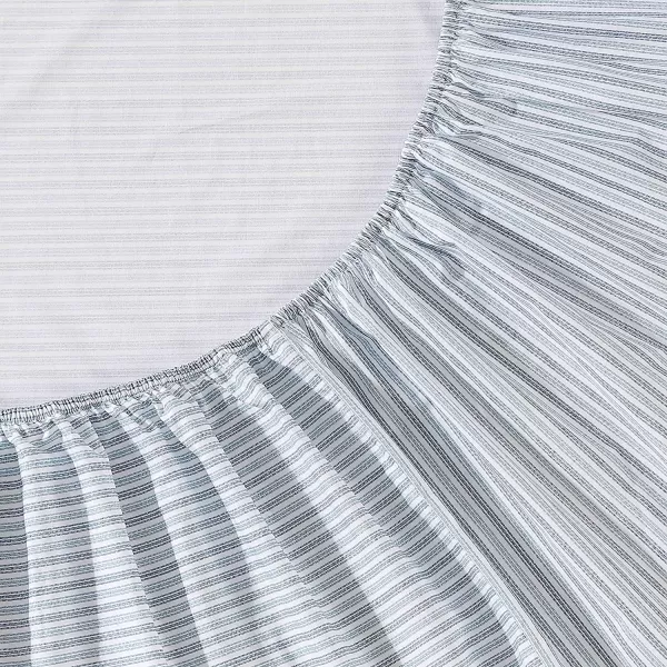 imageEddie Bauer  Full Sheets Cotton Percale Bedding Set Crisp amp Cool Home Decor Eddies Oar Blue FullTwin Ticking Stripe BlueWhite