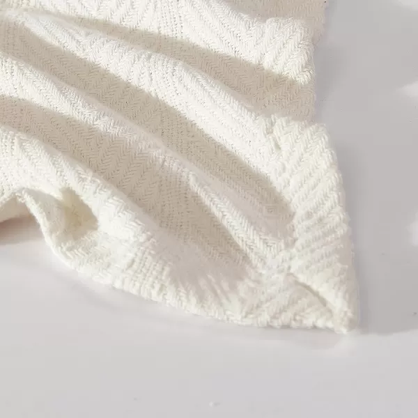 imageEddie Bauer  King Blanket Lightweight Cotton Bedding Home Decor for All Seasons Herringbone Chrome KingQueen Bone