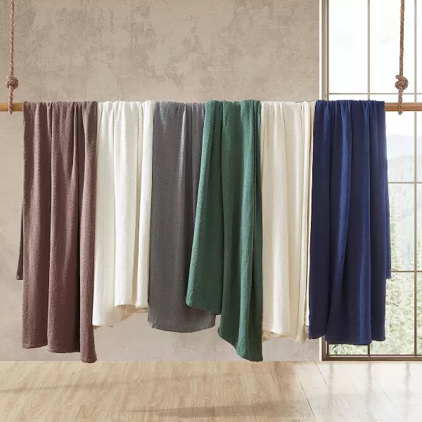 imageEddie Bauer  King Blanket Lightweight Cotton Bedding Home Decor for All Seasons Herringbone Chrome KingTwin Chrome