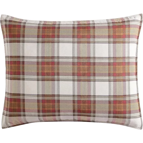 imageEddie Bauer  King Duvet Cover Set Reversible Cotton Bedding with Matching Shams Stylish Home Decor for All Seasons Edgewood Red KingRed
