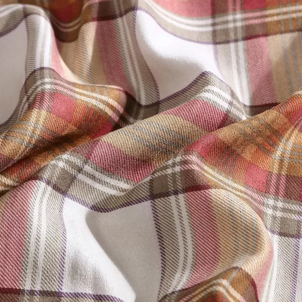imageEddie Bauer  King Duvet Cover Set Reversible Cotton Bedding with Matching Shams Stylish Home Decor for All Seasons Edgewood Red KingRed