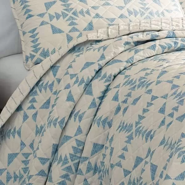 imageEddie Bauer  King Quilt Set Reversible Cotton Bedding with Matching Shams Lightweight Home Decor for All Seasons Arrowhead Charcoal KingArrowhead BlueIvory King