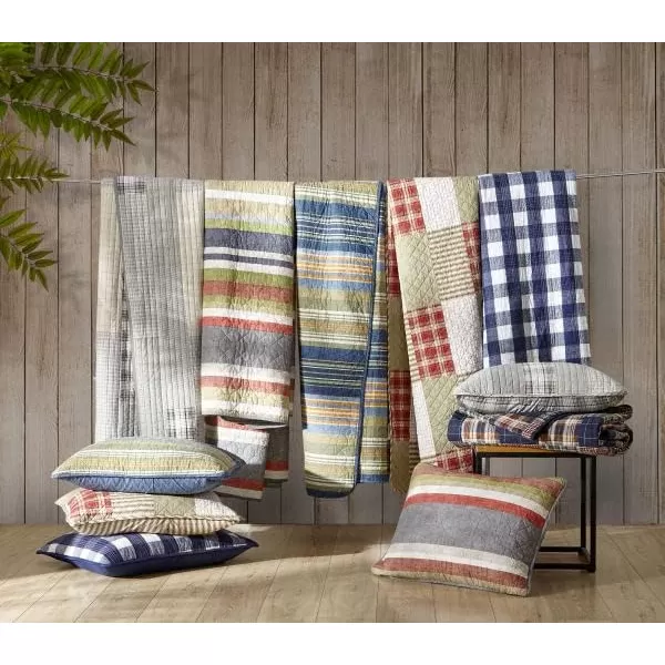 imageEddie Bauer  King Quilt Set Reversible Cotton Bedding with Matching Shams Lightweight Home Decor for All Seasons Arrowhead Charcoal KingArrowhead BlueIvory King