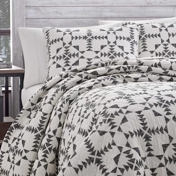 imageEddie Bauer  King Quilt Set Reversible Cotton Bedding with Matching Shams Lightweight Home Decor for All Seasons Arrowhead Charcoal KingArrowhead CharcoalIvory King