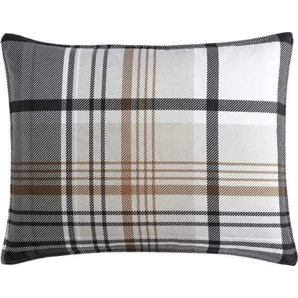 imageEddie Bauer  Queen Comforter Set Plaid Reversible Bedding Stylish amp Warm Home Decor Normandy Grey QueenGreyWhiteBeigeTwin