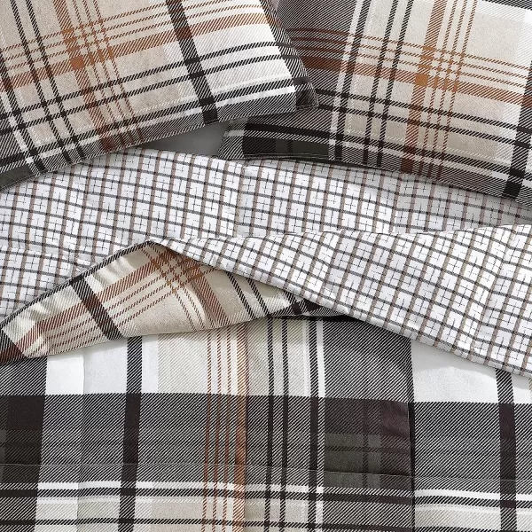 imageEddie Bauer  Queen Comforter Set Plaid Reversible Bedding Stylish amp Warm Home Decor Normandy Grey QueenGreyWhiteBeigeTwin