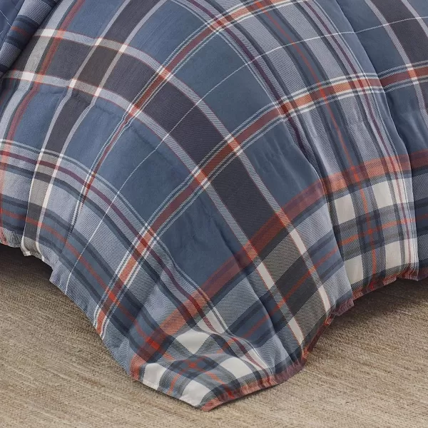 imageEddie Bauer  Queen Comforter Set Reversible Down Alt Bedding with Matching Shams Home Decor for Colder Months Shasta Lake Navy QueenKing