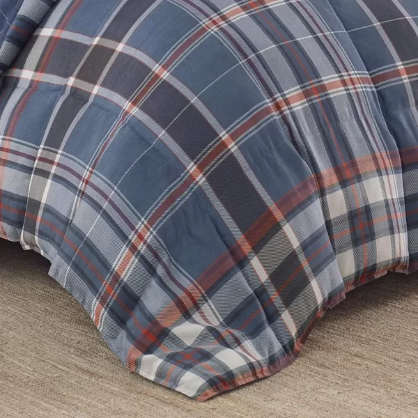 imageEddie Bauer  Queen Comforter Set Reversible Down Alt Bedding with Matching Shams Home Decor for Colder Months Shasta Lake Navy QueenTwin