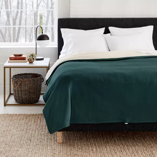 imageEddie Bauer  Queen Heated Blanket Soft Fleece Electric Blanket with Sherpa Reverse Warm Bedding with LowVoltage Technology Juniper QueenTwin Juniper