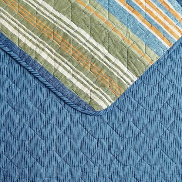 imageEddie Bauer  Queen Quilt Set Reversible Cotton Bedding with Matching Shams Home Decor for All Seasons Yakima Green QueenBlueGreenOrange King
