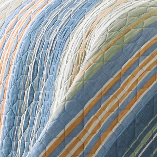 imageEddie Bauer  Queen Quilt Set Reversible Cotton Bedding with Matching Shams Home Decor for All Seasons Yakima Green QueenBlueGreenOrange Queen