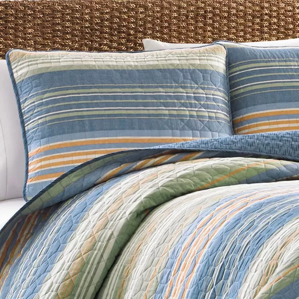 imageEddie Bauer  Queen Quilt Set Reversible Cotton Bedding with Matching Shams Home Decor for All Seasons Yakima Green QueenBlueGreenOrange Queen