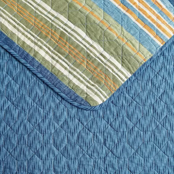 imageEddie Bauer  Queen Quilt Set Reversible Cotton Bedding with Matching Shams Home Decor for All Seasons Yakima Green QueenBlueGreenOrange Queen