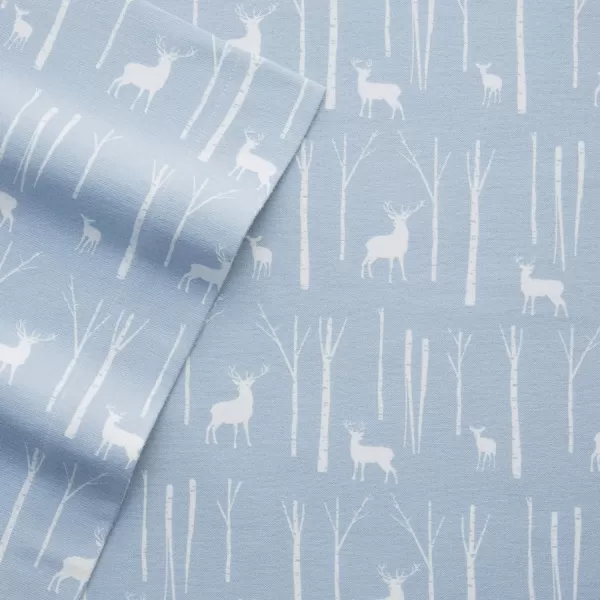 imageEddie Bauer  Queen Sheets Cotton Flannel Bedding Set Brushed For Extra Softness Cozy Home Decor Montlake Plaid QueenBirch Forest Light BlueIvory Twin