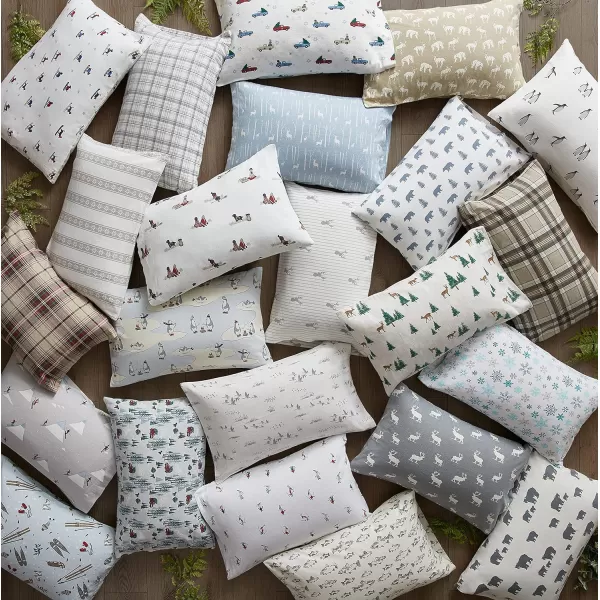 imageEddie Bauer  Queen Sheets Cotton Flannel Bedding Set Brushed For Extra Softness Cozy Home Decor Montlake Plaid QueenBirch Forest Light BlueIvory Twin