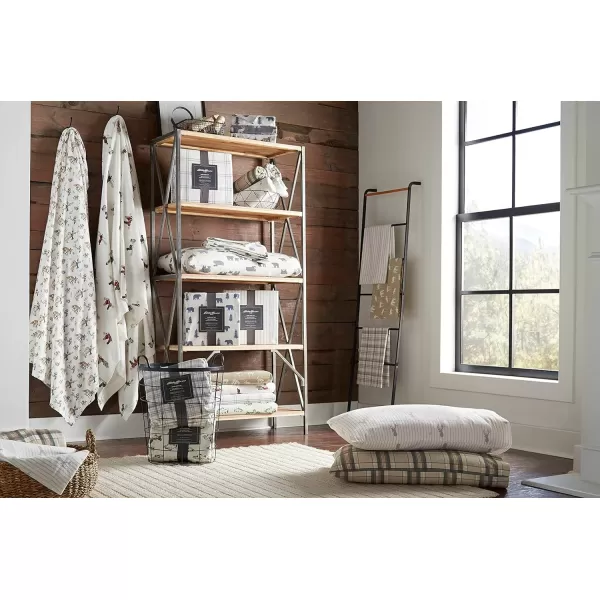 imageEddie Bauer  Queen Sheets Cotton Flannel Bedding Set Brushed For Extra Softness Cozy Home Decor Montlake Plaid QueenBuckhead Ridge KhakiBeige King