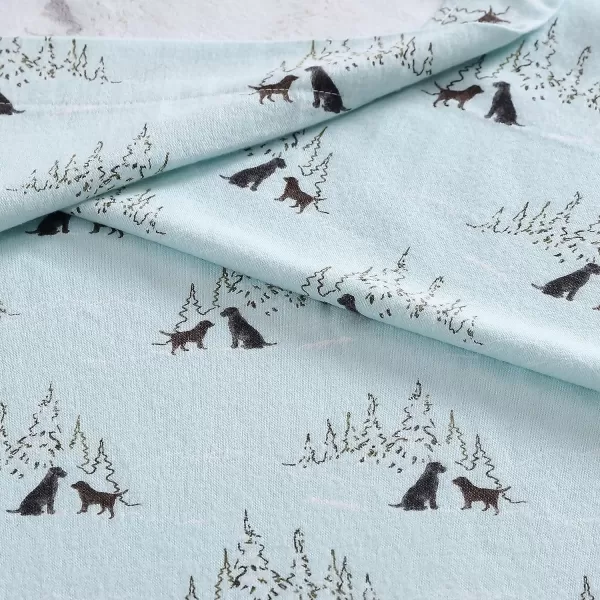 imageEddie Bauer  Queen Sheets Cotton Flannel Bedding Set Brushed For Extra Softness Cozy Home Decor Montlake Plaid QueenDog Friends BlueBlack King