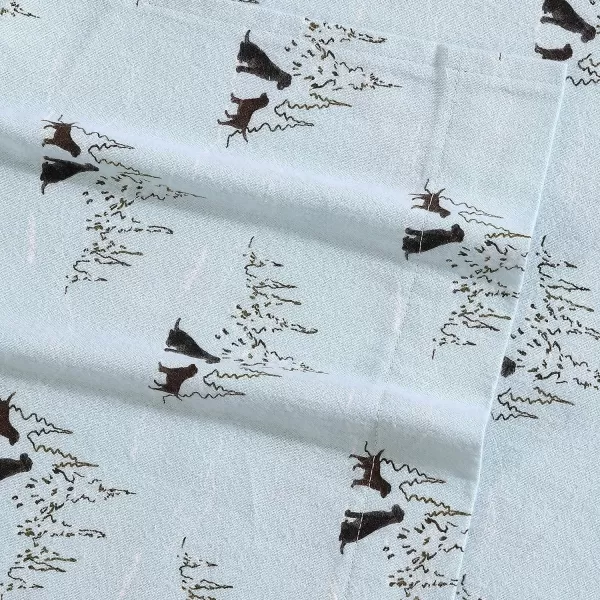 imageEddie Bauer  Queen Sheets Cotton Flannel Bedding Set Brushed For Extra Softness Cozy Home Decor Montlake Plaid QueenDog Friends BlueBlack King