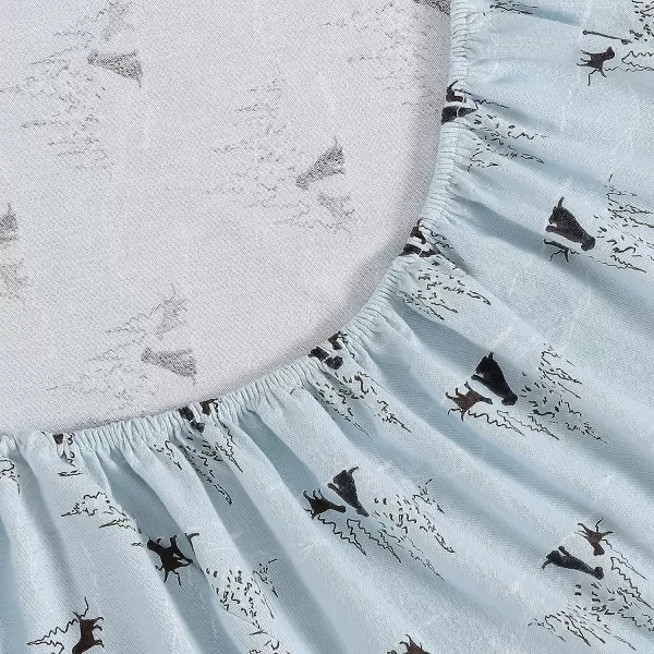 imageEddie Bauer  Queen Sheets Cotton Flannel Bedding Set Brushed For Extra Softness Cozy Home Decor Montlake Plaid QueenDog Friends BlueBlack Queen