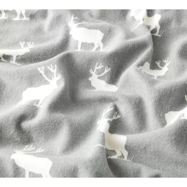 imageEddie Bauer  Queen Sheets Cotton Flannel Bedding Set Brushed For Extra Softness Cozy Home Decor Montlake Plaid QueenElk Grove GreyWhite Full