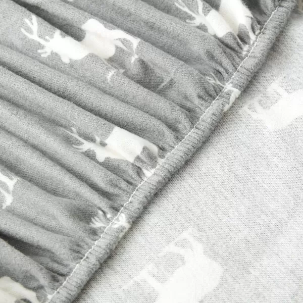 imageEddie Bauer  Queen Sheets Cotton Flannel Bedding Set Brushed For Extra Softness Cozy Home Decor Montlake Plaid QueenElk Grove GreyWhite Full