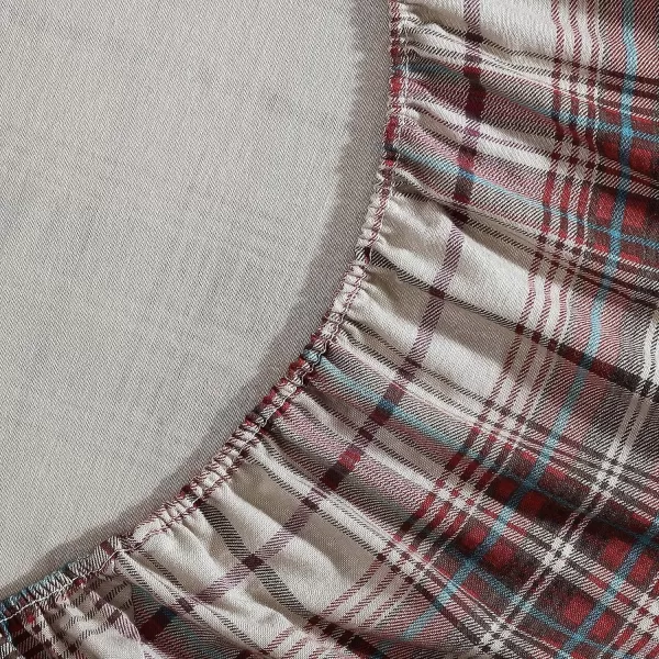 imageEddie Bauer  Queen Sheets Cotton Flannel Bedding Set Brushed For Extra Softness Cozy Home Decor Montlake Plaid QueenMontlake Plaid RedKhaki Full