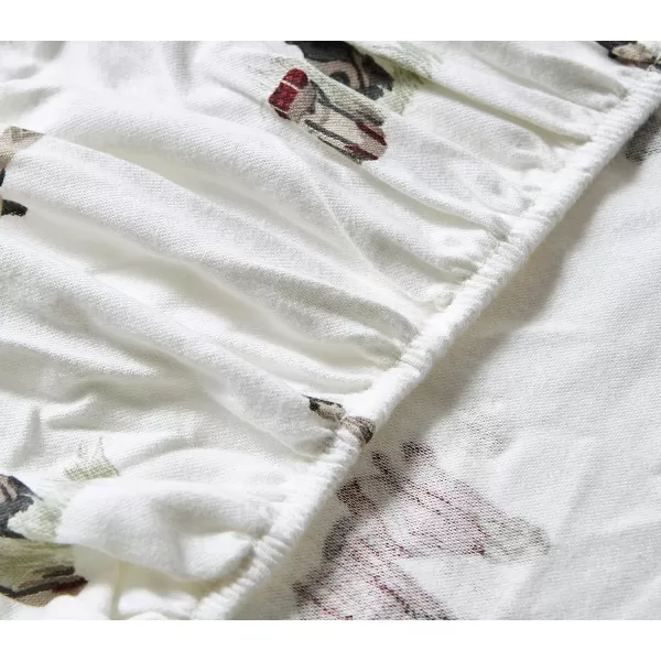 imageEddie Bauer  Queen Sheets Cotton Flannel Bedding Set Brushed For Extra Softness Cozy Home Decor Montlake Plaid QueenRetriever Adventure IvoryMulti Twin